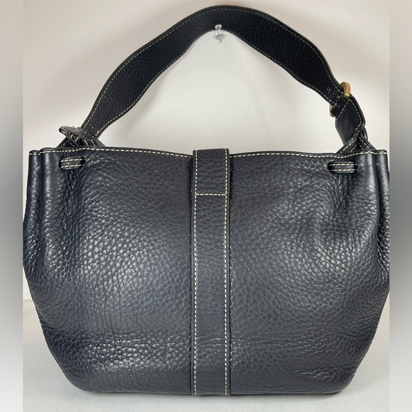 Dooney & Bourke Marchesa black pebbled leather medium gathered bag - Picture 9 of 15